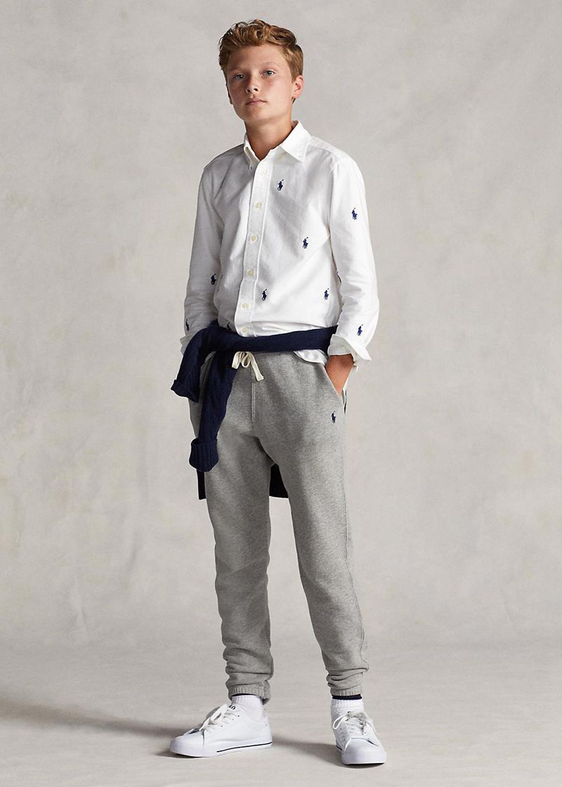 ラルフ ローレン パンツ ボーイ グレー 6-14 年 フリース Jogger YXPGU1372